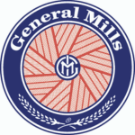 Flour wheel with a letter 'M' in the middle and General Mills labeled on top.