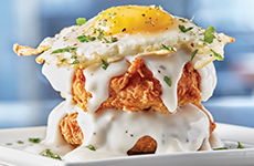 Fried Biscuits & Gravy Stacks